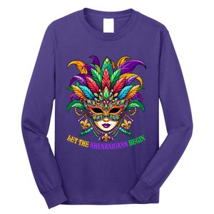 Let The Shenanigans Begin Jester Mask Beads Long Sleeve Shirt