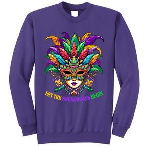 Let The Shenanigans Begin Jester Mask Beads Sweatshirt