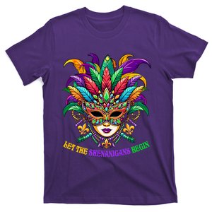 Let The Shenanigans Begin Jester Mask Beads T-Shirt