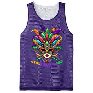 Let The Shenanigans Begin Jester Mask Beads Mesh Reversible Basketball Jersey Tank