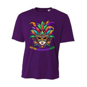 Let The Shenanigans Begin Jester Mask Beads Performance Sprint T-Shirt