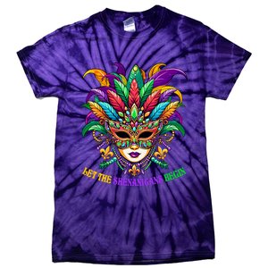 Let The Shenanigans Begin Jester Mask Beads Tie-Dye T-Shirt