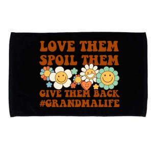 Love Them Spoil Them Give Them Back Grandmalife Grandmother Cute Gift Microfiber Hand Towel