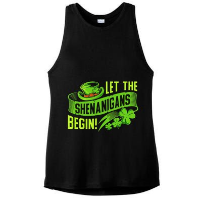 Let the Shenanigans begin! Saint Shenanigan Clover Irishman Ladies PosiCharge Tri-Blend Wicking Tank
