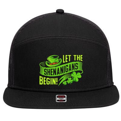 Let the Shenanigans begin! Saint Shenanigan Clover Irishman 7 Panel Mesh Trucker Snapback Hat