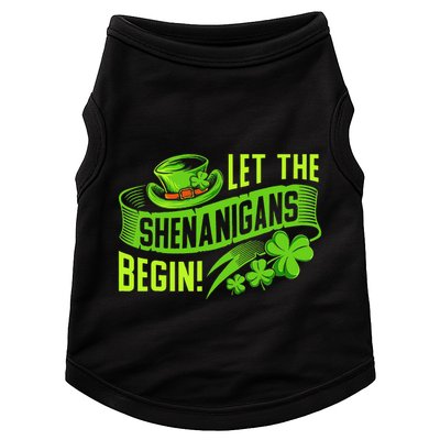 Let the Shenanigans begin! Saint Shenanigan Clover Irishman Doggie Tank