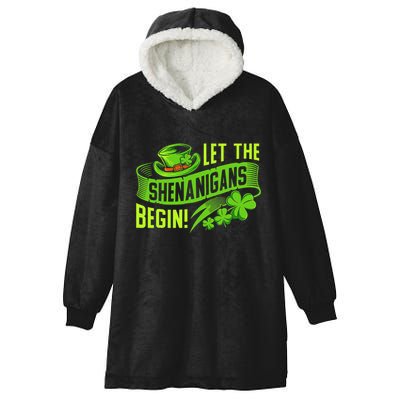 Let the Shenanigans begin! Saint Shenanigan Clover Irishman Hooded Wearable Blanket