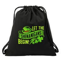 Let the Shenanigans begin! Saint Shenanigan Clover Irishman Drawstring Bag