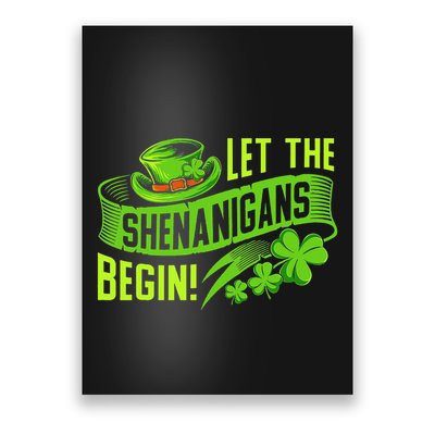 Let the Shenanigans begin! Saint Shenanigan Clover Irishman Poster