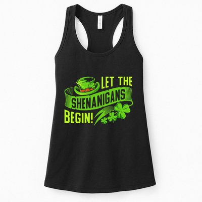 Let the Shenanigans begin! Saint Shenanigan Clover Irishman Womens Tank Top