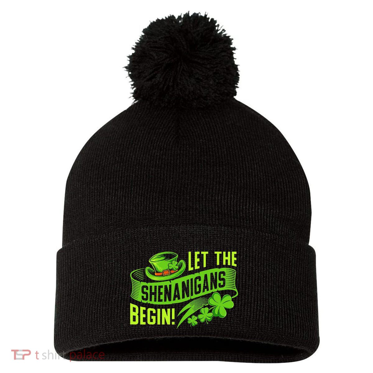 Let the Shenanigans begin! Saint Shenanigan Clover Irishman Pom Pom 12in Knit Beanie