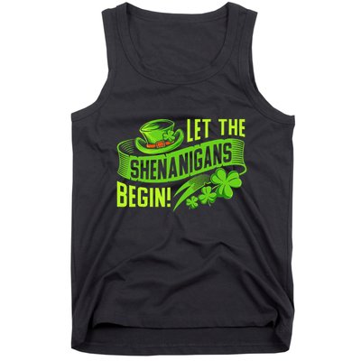 Let the Shenanigans begin! Saint Shenanigan Clover Irishman Tank Top