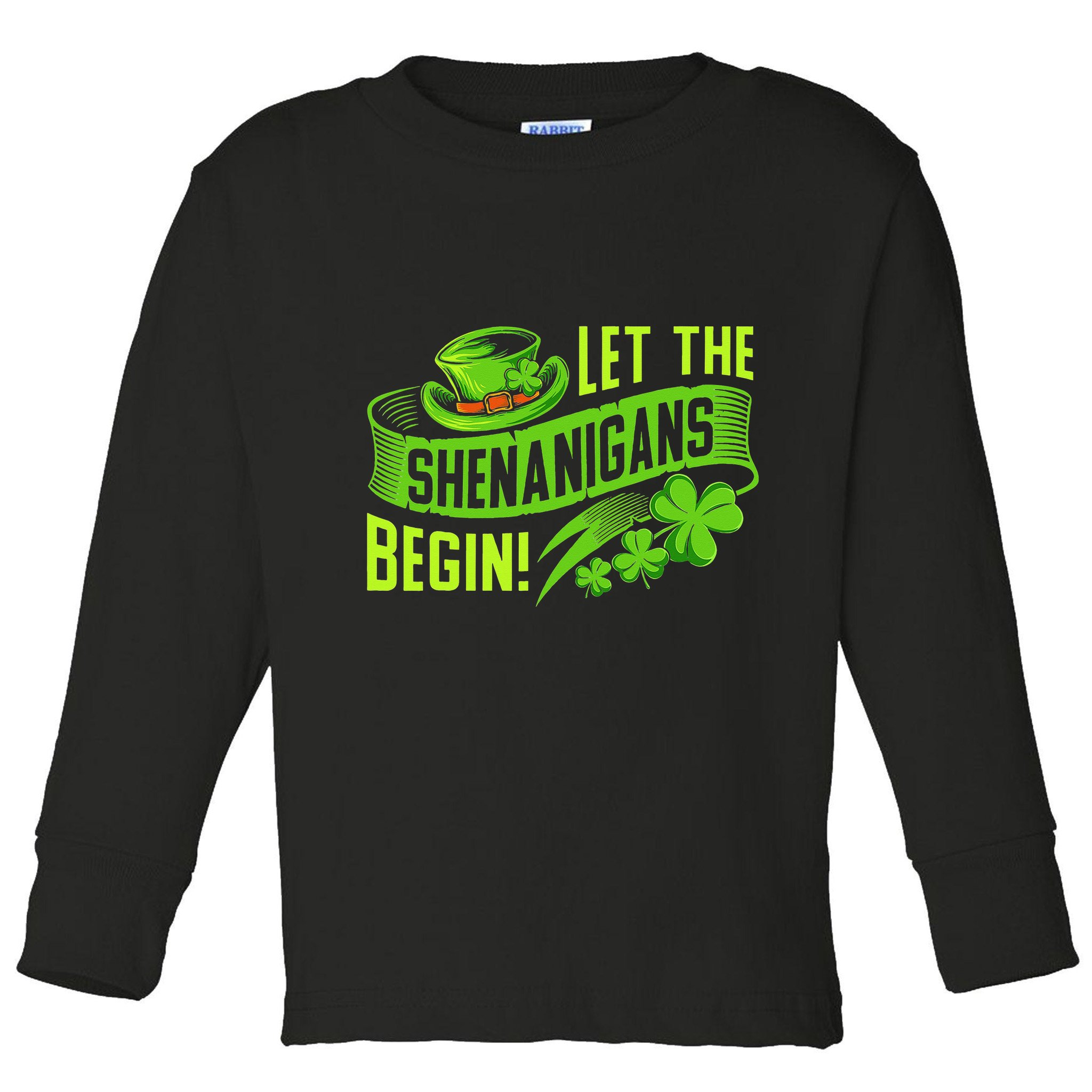 Let the Shenanigans begin! Saint Shenanigan Clover Irishman Toddler Long Sleeve Shirt