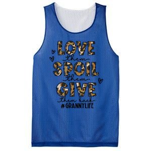 Love Them Spoil Them Give Them Back Granny Life Christmas Gift Mesh Reversible Basketball Jersey Tank