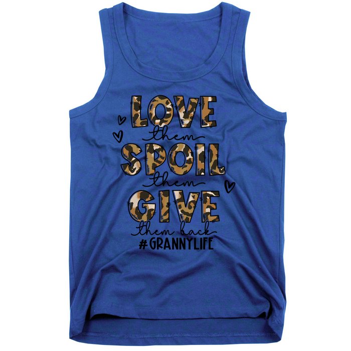 Love Them Spoil Them Give Them Back Granny Life Christmas Gift Tank Top