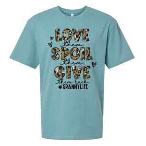 Love Them Spoil Them Give Them Back Granny Life Christmas Gift Sueded Cloud Jersey T-Shirt