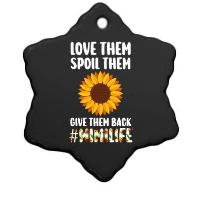 Love Them Spoil Them Give Them Back Mimilife Granny Funny Gift Ceramic Star Ornament