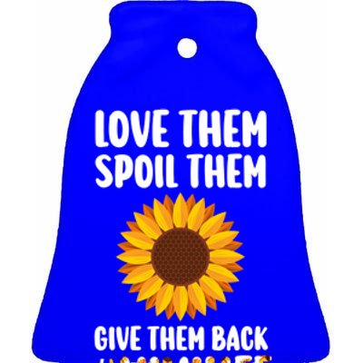 Love Them Spoil Them Give Them Back Mimilife Granny Funny Gift Ceramic Bell Ornament