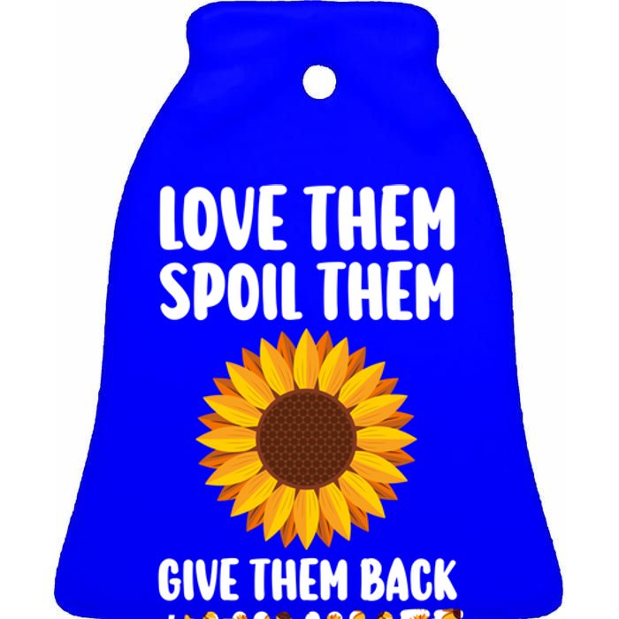 Love Them Spoil Them Give Them Back Mimilife Granny Funny Gift Ceramic Bell Ornament