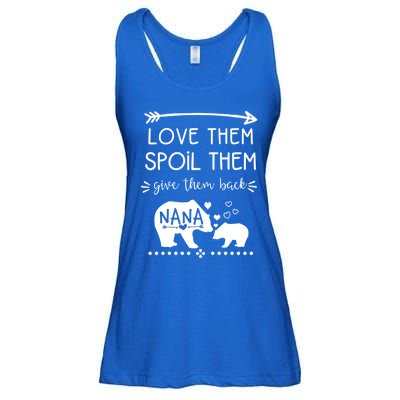 Love Them Spoil Them Give Them Back Nana Bear With Bear Cub Gift Ladies Essential Flowy Tank