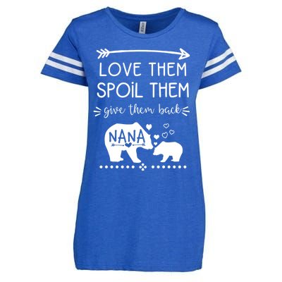 Love Them Spoil Them Give Them Back Nana Bear With Bear Cub Gift Enza Ladies Jersey Football T-Shirt