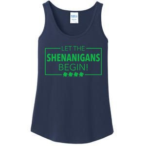 Let The Shenanigans Begin Funny St. Patricks Day Ladies Essential Tank