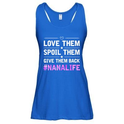 Love Them Spoil Them Give Them Back Nana Life Grandma Gift Ladies Essential Flowy Tank