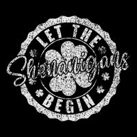 Let The Shenanigans Begin Funny Clovers St PatrickS Day Flat Bill Trucker Hat