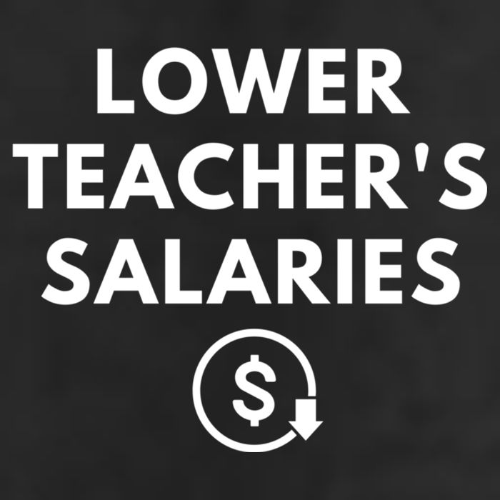 Lower Teacher Salaries 25L Jumbo Tote