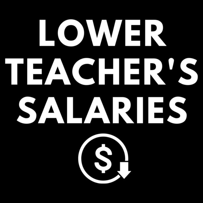 Lower Teacher Salaries Cropped Pullover Crew