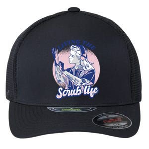 Living The Scrub Life Flexfit Unipanel Trucker Cap