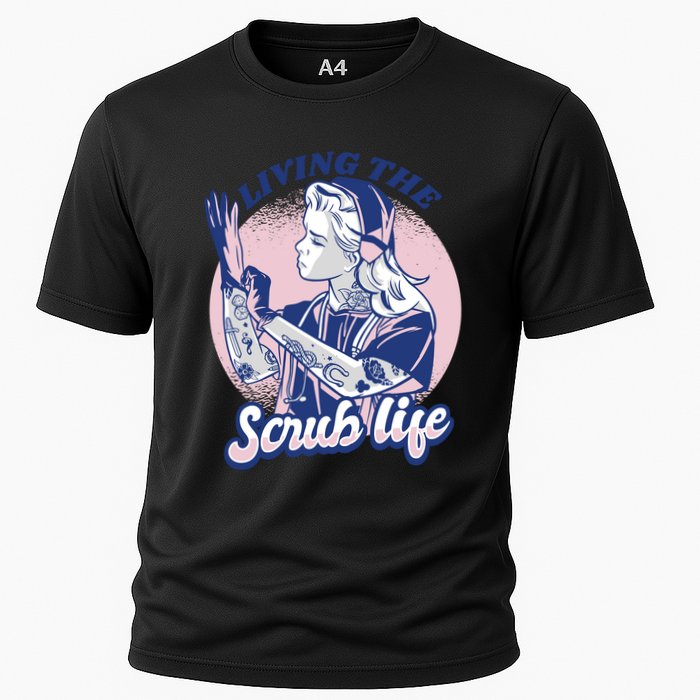 Living The Scrub Life Cooling Performance Crew T-Shirt