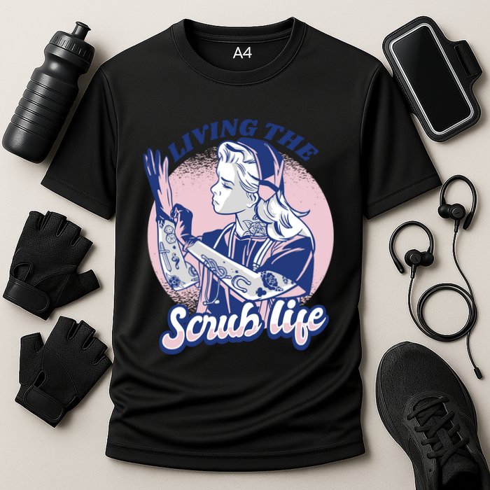 Living The Scrub Life Cooling Performance Crew T-Shirt