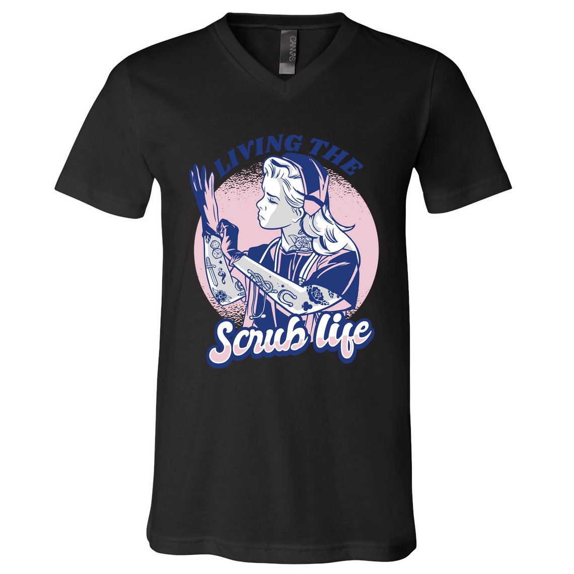 Living The Scrub Life V-Neck T-Shirt
