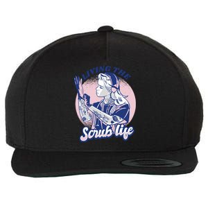 Living The Scrub Life Wool Snapback Cap