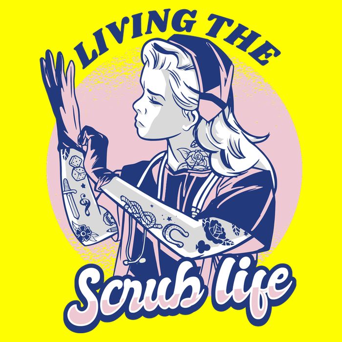 Living The Scrub Life Button