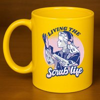 Living The Scrub Life 11oz C Handle Ceramic Mug