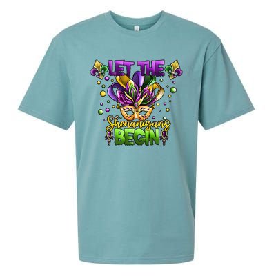 Let The Shenanigans Begin Mardi Gras Party Carnival Sueded Cloud Jersey T-Shirt