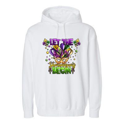 Let The Shenanigans Begin Mardi Gras Party Carnival Garment-Dyed Fleece Hoodie