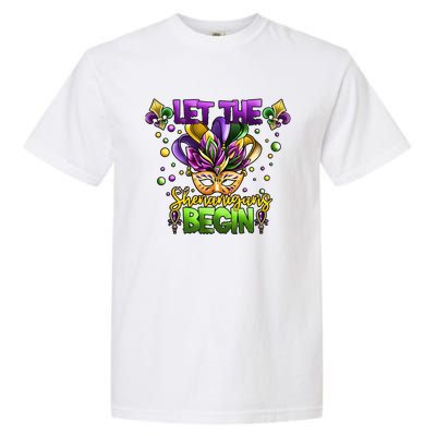 Let The Shenanigans Begin Mardi Gras Party Carnival Garment-Dyed Heavyweight T-Shirt