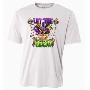 Let The Shenanigans Begin Mardi Gras Party Carnival Cooling Performance Crew T-Shirt