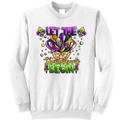 Let The Shenanigans Begin Mardi Gras Party Carnival Sweatshirt