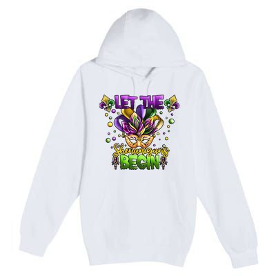 Let The Shenanigans Begin Mardi Gras Party Carnival Premium Pullover Hoodie