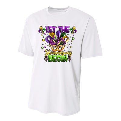 Let The Shenanigans Begin Mardi Gras Party Carnival Performance Sprint T-Shirt