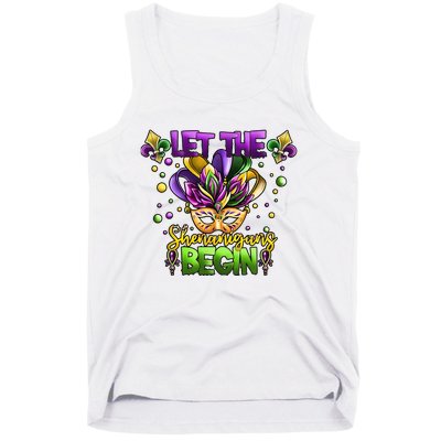 Let The Shenanigans Begin Mardi Gras Party Carnival Tank Top