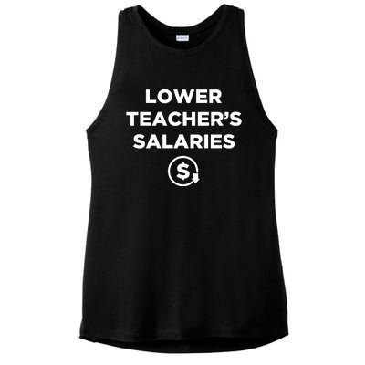 Lower Teacher Salaries Lower Teachers Salaries Ladies PosiCharge Tri-Blend Wicking Tank