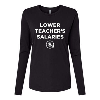 Lower Teacher Salaries Lower Teachers Salaries Womens Cotton Relaxed Long Sleeve T-Shirt