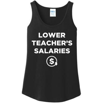 Lower Teacher Salaries Lower Teachers Salaries Ladies Essential Tank