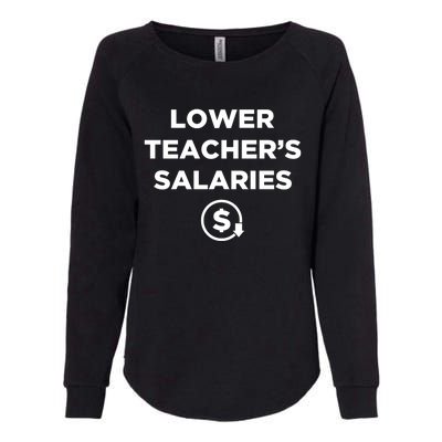 Lower Teacher Salaries Lower Teachers Salaries Womens California Wash Sweatshirt