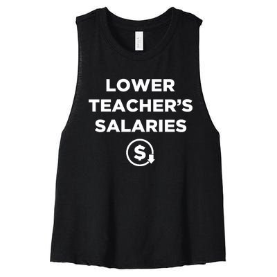 Lower Teacher Salaries Lower Teachers Salaries Women's Racerback Cropped Tank